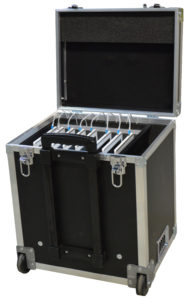 Valise multimédia pour transporter, charger, stocker et synchroniser 8 tablettes simples + coques