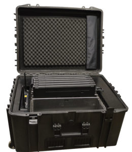 Valise multimédia pour transporter, charger, stocker et synchroniser 10 PC portables