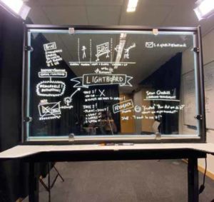 Tableau d'écriture en verre