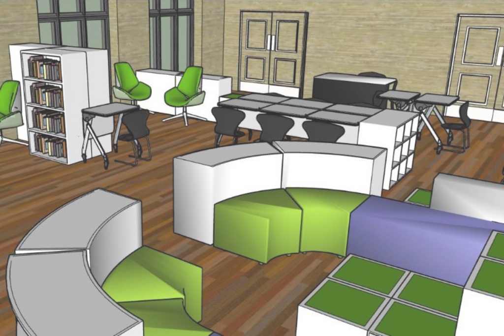Simulation 3D d'un espace éducatif hybride
