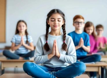 Élèves pratiquant une pause zen à l’école