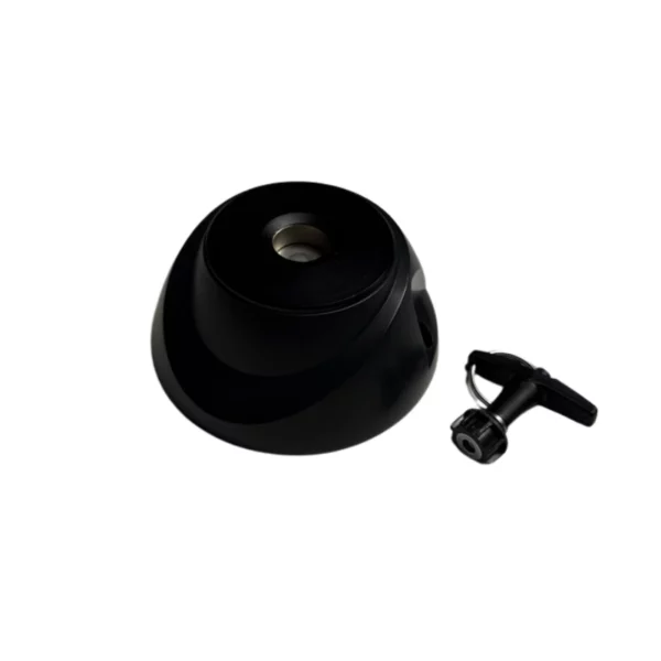 Base magnétique pour pohcettes anti-ondes et sa clé de sécurité.