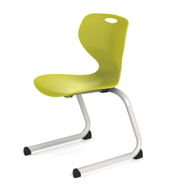 Chaise ergonomique verte JUK 322 avec poignée de transport intégrée au dossier