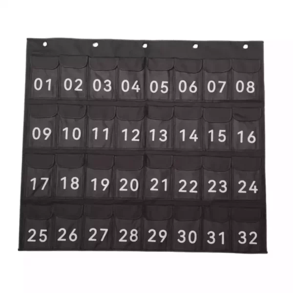 Notre mur de pochettes est composé de 32 pochettes individuelles anti-ondes permettant de rendre les téléphones inactifs une fois rangés à l'intérieur.