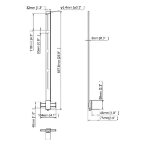 Support barre de son. gammes 031 et 032