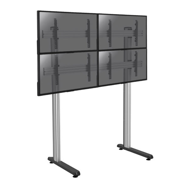 Support sur pieds mur d'images pour 4 écrans TV 45''-55'' - Hauteur 240cm