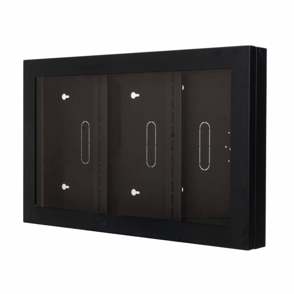 Caisson TV mural avec vitre écran 55". Indoor