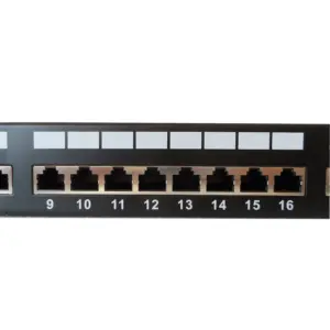 Panneau de brassage rack 19''. 24 ports RJ45. cat.6. Blindé