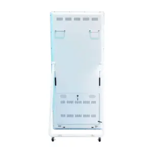 Totem vidéo pliable 43''. FULL HD. 500 cd. 24h/7j. Indoor. Blanc