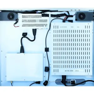 Totem vidéo pliable 43''. FULL HD. 500 cd. 24h/7j. Indoor. Blanc