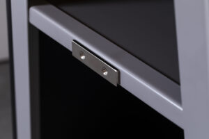 Tableau mobile, double face en acier émail blanc feutre, H160xL100 cm