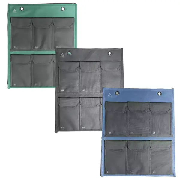 Solution murale de 6 de pochettes anti-ondes pour créer des temps de déconnexion, à domicile ou en milieu professionnel.