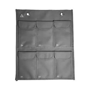 Solution murale de 6 de pochettes anti-ondes grise pour créer des temps de déconnexion, à domicile ou en milieu professionnel.