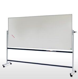 Tableau Mobile Pivotant Axe Horizontal Émail Blanc Écriture