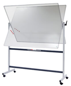 Tableau Mobile Pivotant Axe Horizontal Émail Blanc Projection