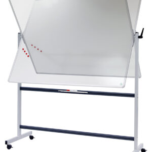 Tableau Mobile Pivotant Axe Horizontal Émail Blanc Projection