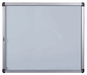 Vitrine d'affichage LEAF intérieur à porte battante en verre et Tôle Laquée Magnétique