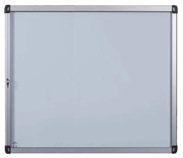 Vitrine d'affichage LEAF extérieur à porte battante en verre et Tôle Laquée Magnétique