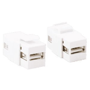 Traversée USB2.0 A vers A F/F - Blanc