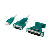 Convertisseur USB 2.0 à RS 232 DB9 + DB25 en 1.20m