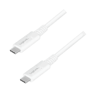 Cordon USB4 Gén. 3.2 Type-C M/M 8K, PD 100W 0,80m Blanc