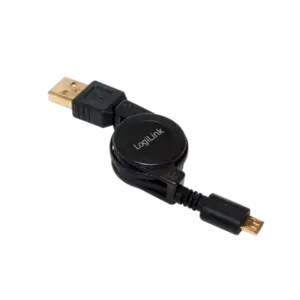Cordon rétractable USB2.0 A vers Micro USB 0.75m