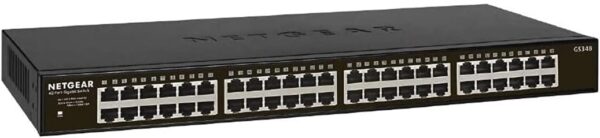 NETGEAR (GS348) Switch Ethernet 48 Ports RJ45 Gigabit (10/100/1000) , switch RJ45 Format Bureau /Rack, Boitier Robuste 
en Métal, Silencieux sans Ventilateur pour une Connectivité Simple et Abordable