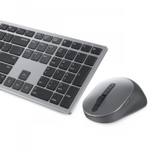 DELL KM7321W clavier Souris incluse RF sans fil + Bluetooth QWERTY US International Gris, Titane
