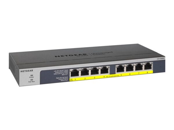 NETGEAR GS108LP - commutateur - 8 ports - Montable sur rack
