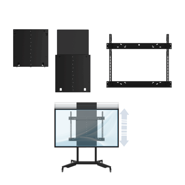 Support mobile BalanceBoxpour écran interactif, réglable en hauteur manuellement (jusqu'à 400mm)