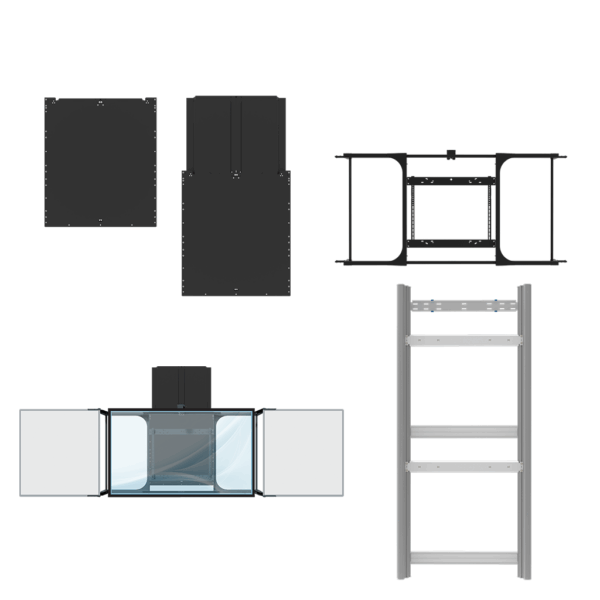 Support mural BalanceBox avec renfort, pour écran interactif de 75", réglable en hauteur manuellement (jusqu'à 650mm),avec Tableaux Blancs 75’’