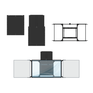 Support mural BalanceBox pour écran interactif de 75", réglable en hauteur manuellement (jusqu'à 650mm), avec Tableaux Blancs 75’’