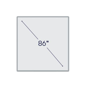 Support mural BalanceBox pour écran interactif de 86", réglable en hauteur manuellement (jusqu'à 650mm), avec Tableaux Blancs 86’’