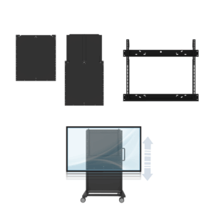 Support mobile BalanceBox pour écran interactif, réglable en hauteur manuellement (jusqu'à 650mm)