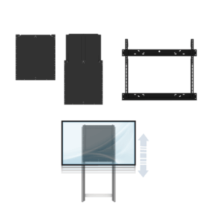 Support mural BalanceBox avec renfort pour écran interactif, réglable en hauteur manuellement (jusqu'à 650mm)