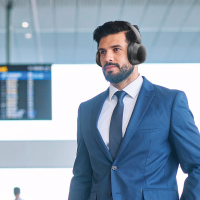 Casque multimédia stéréo Bluetooth 6.0 Sound Wave, ANC, AUX 3,5 mm, autonomie de 15 heures, noir