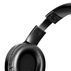 Casque stéréo avec microphone, prise casque 3,5mm, noir