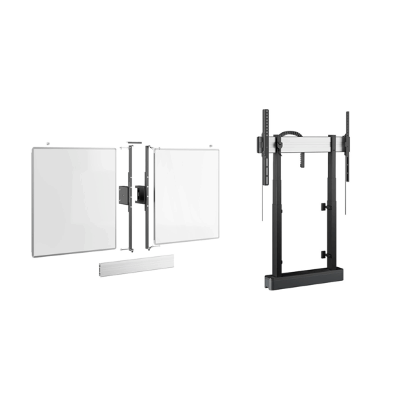 Support mural motorisé avec télécommande pour écran interactif 65", réglable en hauteur automatique (jusqu'à 900mm)