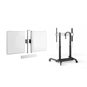 Support mobile motorisé avec télécommande pour écran interactif 65", réglable en hauteur automatique (jusqu'à 700mm)