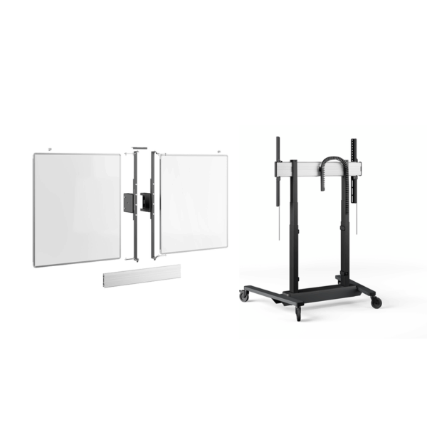 Support mobile motorisé avec télécommande pour écran interactif 65", réglable en hauteur automatique (jusqu'à 700mm)