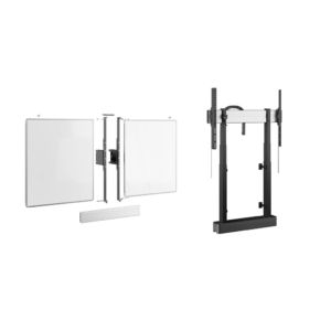 Support mural motorisé avec télécommande pour écran interactif 75", réglable en hauteur automatique (jusqu'à 900mm)