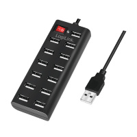 Hub USB 2.0, 13 ports + switch on/off avec alimentation - UA0126
