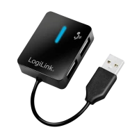 Mini Hub USB 2.0, 4 ports Auto-alimenté Noir - UA0139