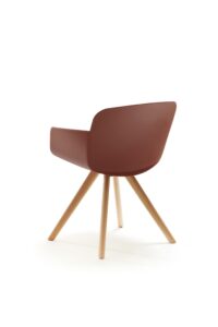 Siège coque 4 pieds bois