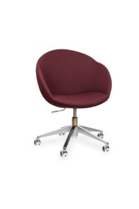 Chaise Zoe piètement 5 branches sur roulette