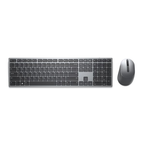 DELL KM7321W clavier Souris incluse RF sans fil + Bluetooth QWERTY US International Gris, Titane