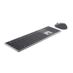 DELL KM7321W clavier Souris incluse RF sans fil + Bluetooth QWERTY US International Gris, Titane
