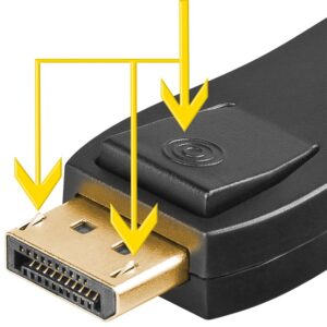 Adaptateur DisplayPort 1.1 M vers HDMI F, monobloc, Noir