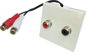 Plastron 2x RCA F/F 0.20m