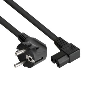 Cordon secteur C15 Coudé Noir